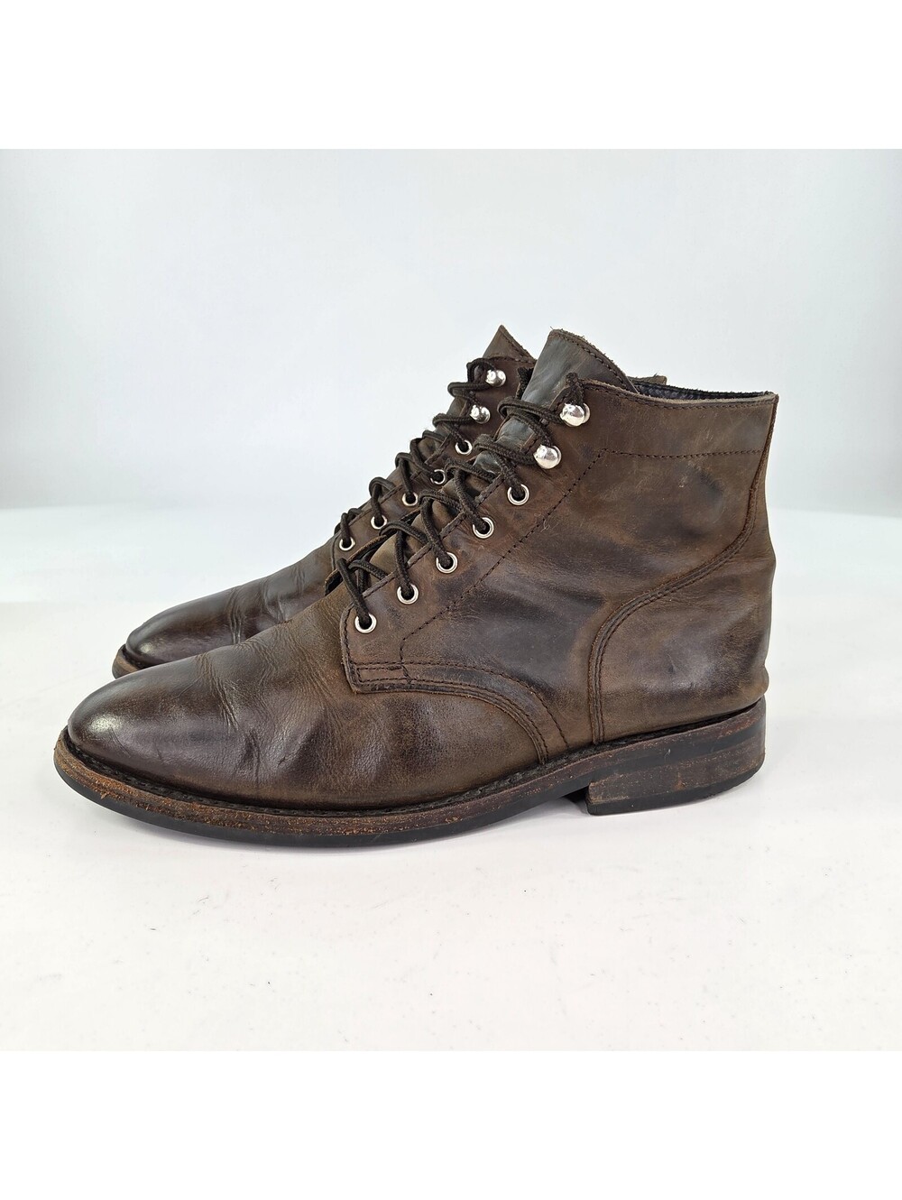 Thursday Boot Company Mens US 10.5 Brown Leather Lace-Up Boots